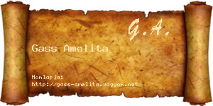 Gass Amelita névjegykártya